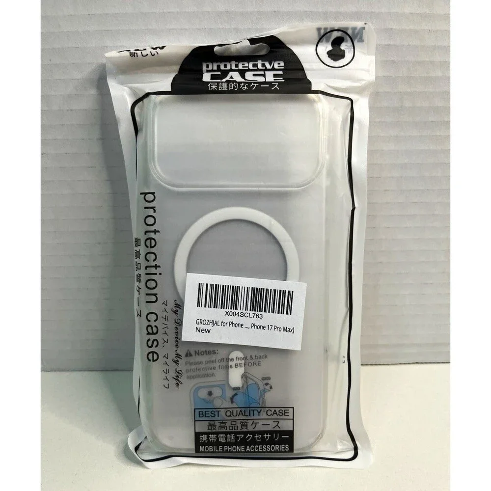 GROZHJAL iPhone 17 Pro Max Back Case White Magnetic Protective Case